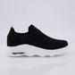 Men's Casual Jersey Knit Sneakers (Black White) - 614