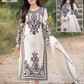 3 Pcs Women's Stitched Organza Embroidered Suit