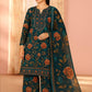 3 Pcs Women's Stitched Lawn Sequins Embroidered Suit