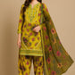 3 Pcs Women's Stitched Lawn Sequins Embroidered Suit