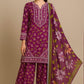 3 Pcs Women's Stitched Lawn Sequins Embroidered Suit