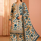 3 Pcs Women's Stitched Lawn Sequins Embroidered Suit
