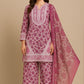 3 Pcs Women's Stitched Lawn Sequins Embroidered Suit