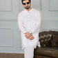 Men’s Wash And Wear Shalwar Kameez Set - 2 Pcs - Plain White