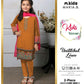 2 Pcs Girl's Linen Embroidered Unstitched Suit